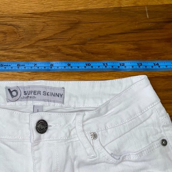 LAST CHANCE - B by Bullhead Super Skinny white jeans 1 - Picture 7 of 10
